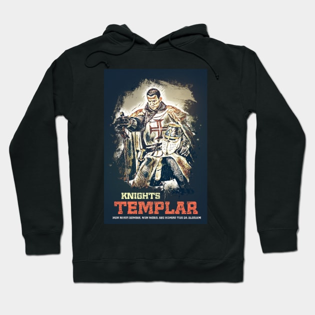 Knights Templar / The crusader motto Hoodie by Naumovski